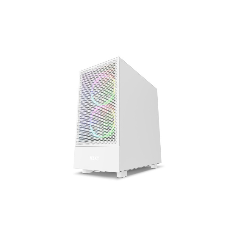 NZXT H5 Flow All White, Tower-Gehäuse(weiß (matt), Tempered Glass)