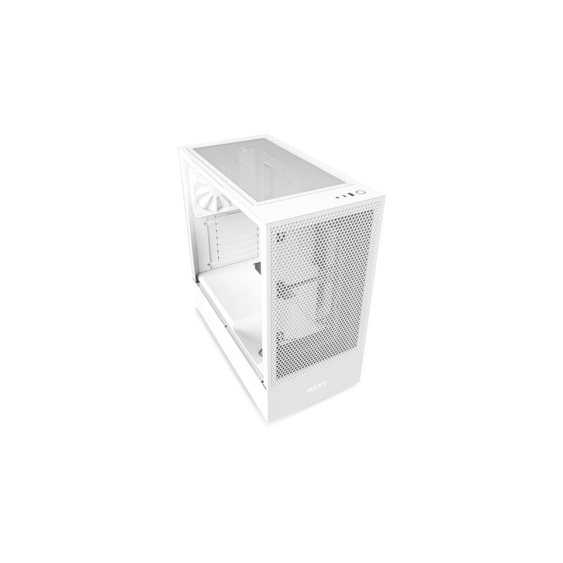 NZXT H5 Flow All White, Tower-Gehäuse(weiß (matt), Tempered Glass)