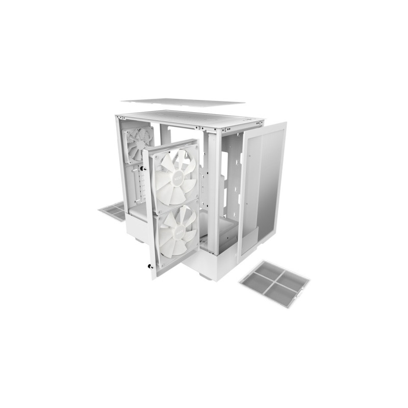 NZXT H5 Flow RGB All White, Tower-Gehäuse(weiß (matt),Tempered Glass)