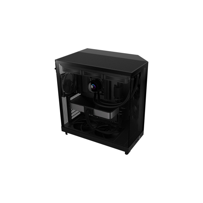 NZXT H6 Flow , Tower-Gehäuse(schwarz, Tempered Glass)