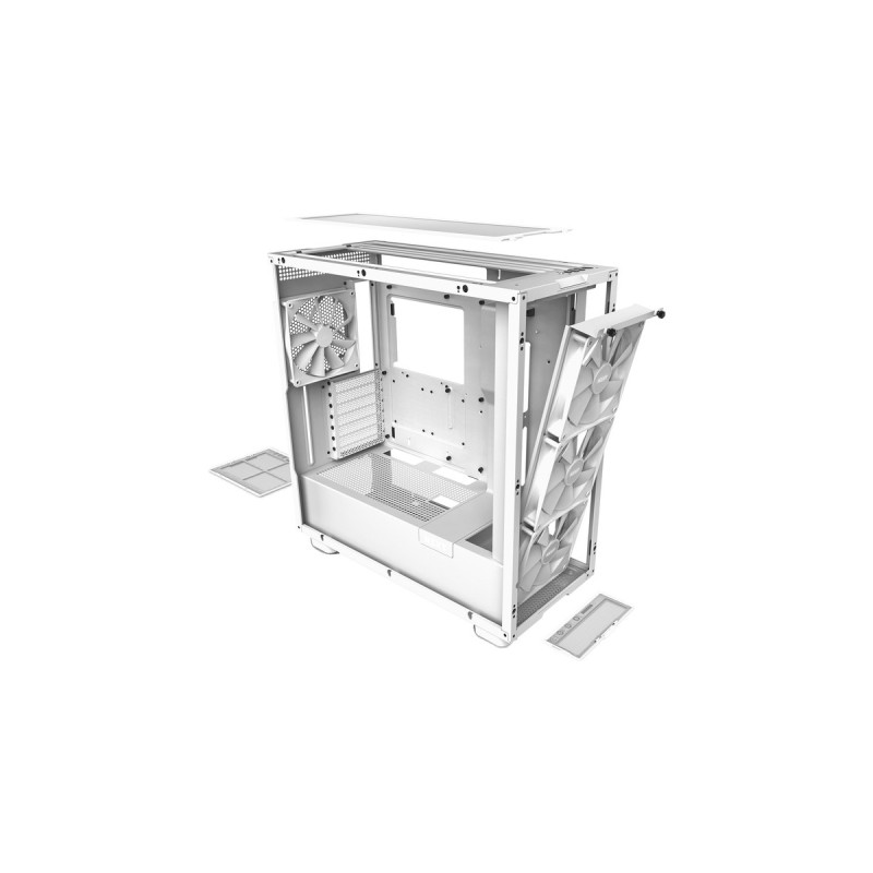 NZXT H7 Elite (2023) , Tower-Gehäuse(weiß (matt), Tempered Glass)