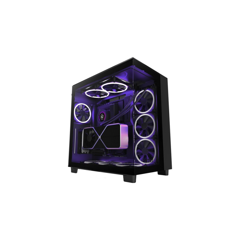 NZXT H9 Elite All Black, Tower-Gehäuse(schwarz, Tempered Glass)