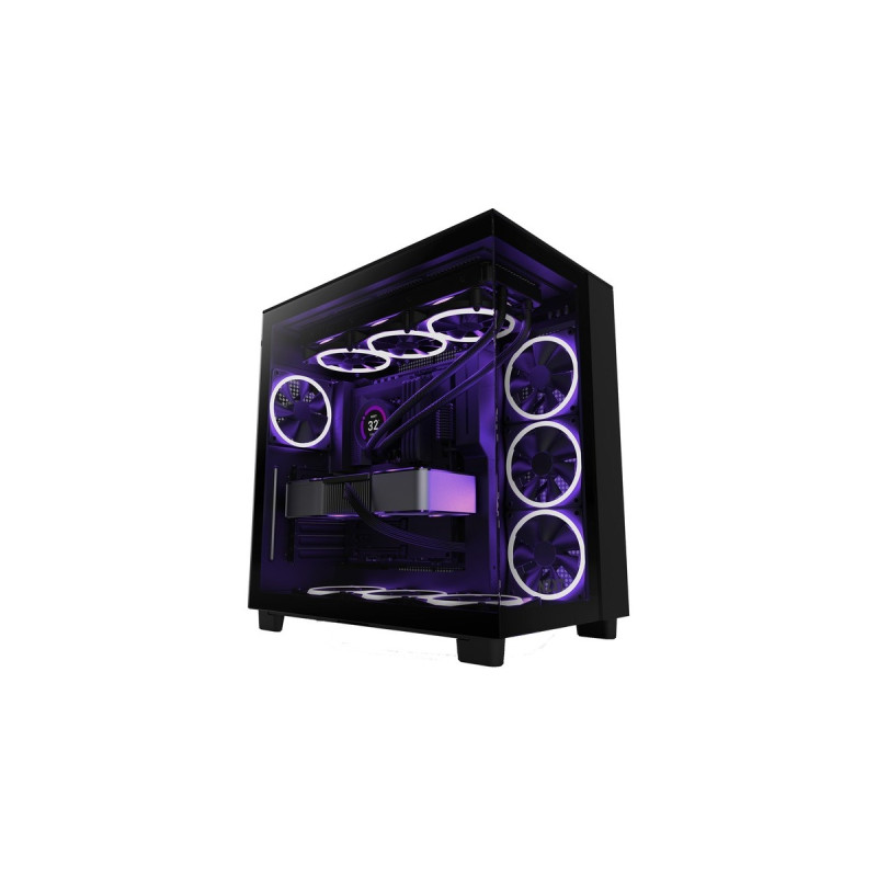 NZXT H9 Flow All Black, Tower-Gehäuse(schwarz, Tempered Glass)