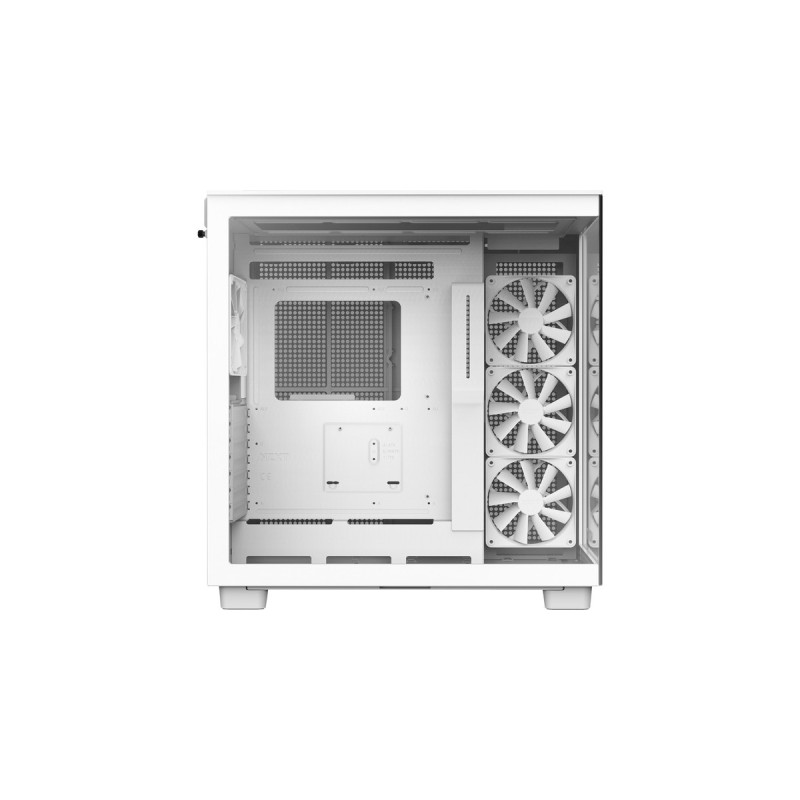 NZXT H9 Flow All White, Tower-Gehäuse(weiß, Tempered Glass)