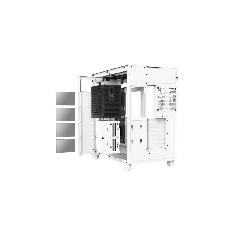 NZXT H9 Flow All White, Tower-Gehäuse(weiß, Tempered Glass)