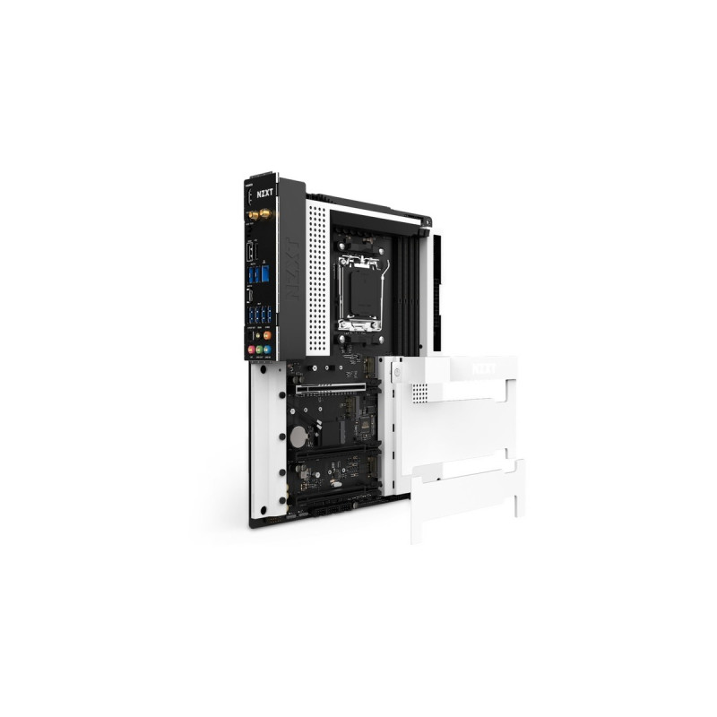 NZXT N7 B650E Matte White, Mainboard(weiß)