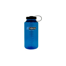 Nalgene Trinkflasche "Wide Mouth Sustain" 1 Liter, 32oz(transparent/blau, Weithalsflasche)