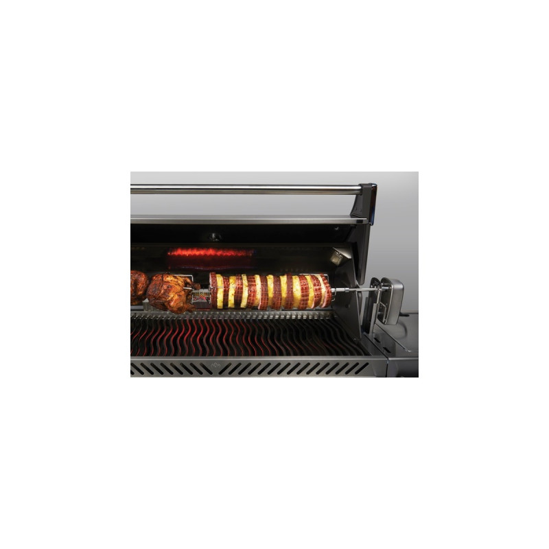 Napoleon Drehspieß-Set Commercial Quality für Prestige PRO™ 825, Grillspieß(silber/schwarz)
