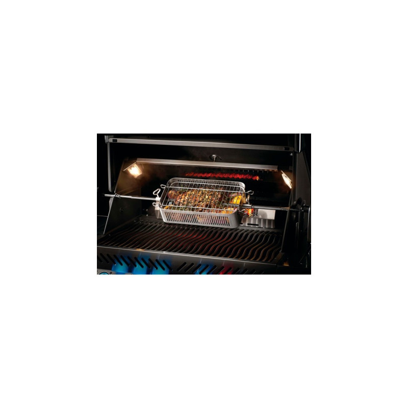 Napoleon Edelstahl Drehspieß-Grillkorb(silber, verstellbar)