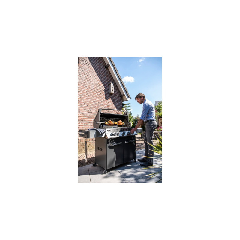 Napoleon Gasgrill Prestige 665 Charcoal Grau(grau/edelstahl, mit SIZZLE ZONE)