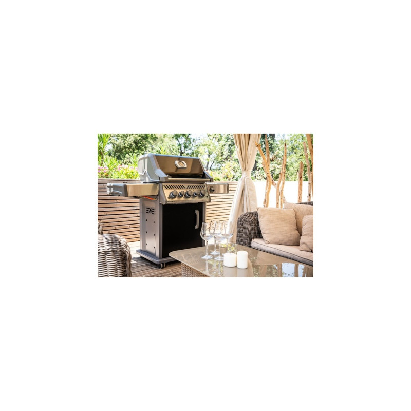 Napoleon Gasgrill Rogue SE 425, mit Drehspieß(schwarz, mit SIZZLE-ZONE)