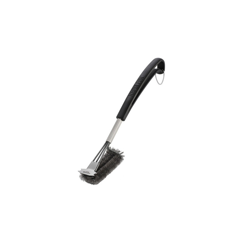 Napoleon Grillbürste dreireihig, mit Edelstahlborsten, Grill-Reinigungsbürste(schwarz)