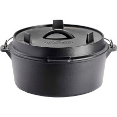 Napoleon Gusseisen Dutch Oven mit Deckel, Topf(schwarz, Ø 28cm, 6 Liter)