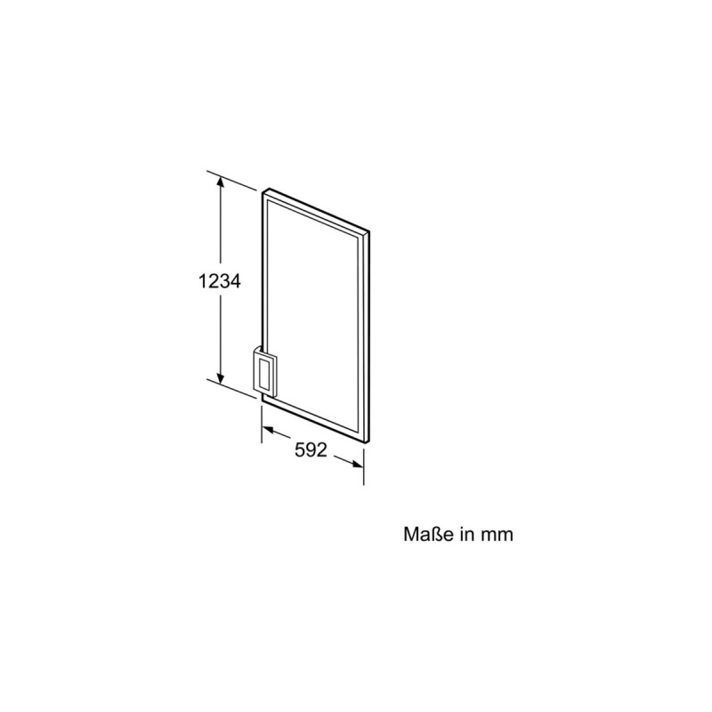 Neff Dekortür 122 cm KF1413S0, Blende(schwarz/aluminium)