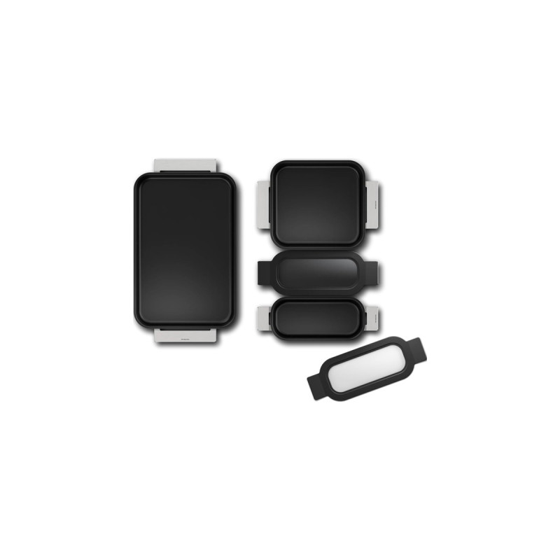 Neff Kochgeschirr-Set Induktion Z9404FF0, Pfannen-Set(edelstahl/schwarz, 1x groß, 1x medium, 2x klein mit Glasdeckel)