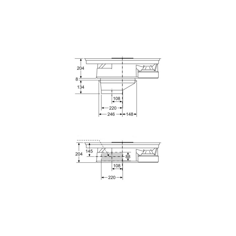 Neff T18BD3AN0, Autarkes Kochfeld(schwarz/edelstahl, mit integriertem Dunstabzug)
