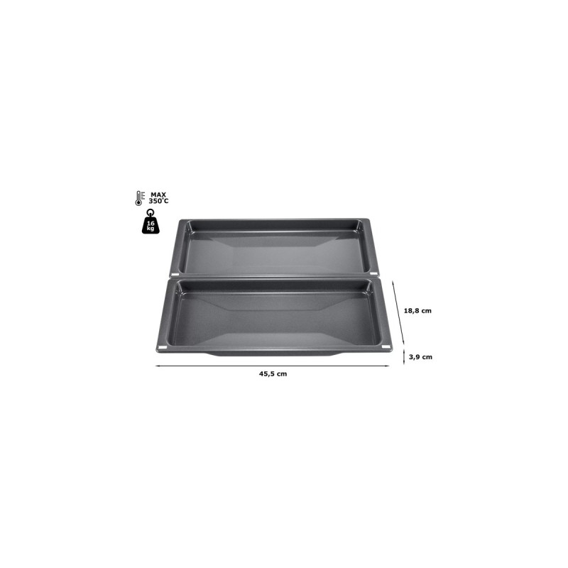 Neff Universalpfannen Z1650BE0, schmales Format, Backblech(anthrazit, 2 Stück)