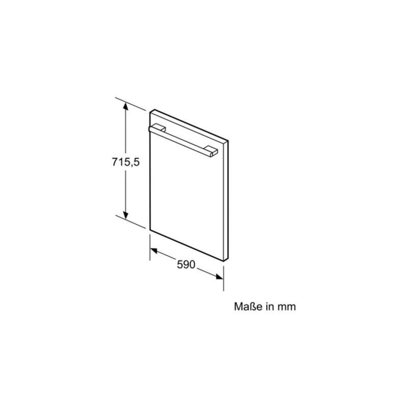 Neff Vorsatztür KU1213Z0, Blende(silber)
