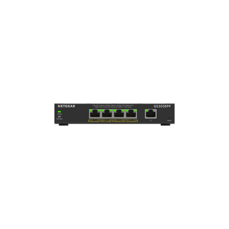 Netgear GS305EPP, Switch(schwarz)