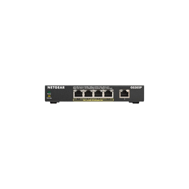 Netgear GS305P, Switch(schwarz)