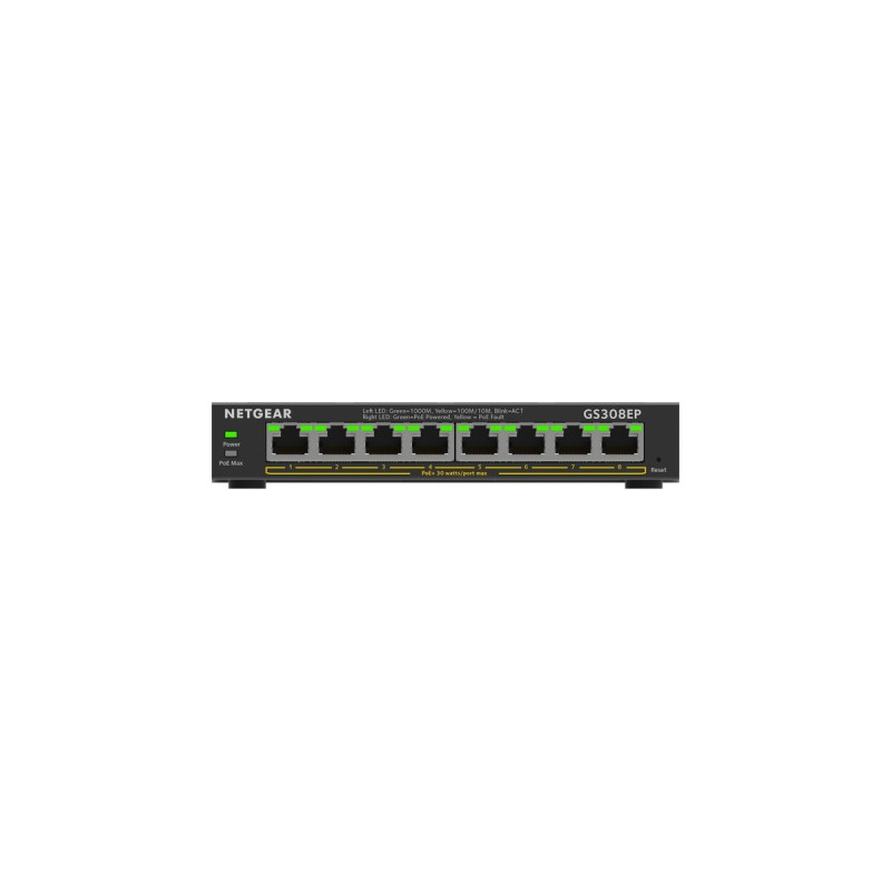 Netgear GS308EP, Switch(schwarz)