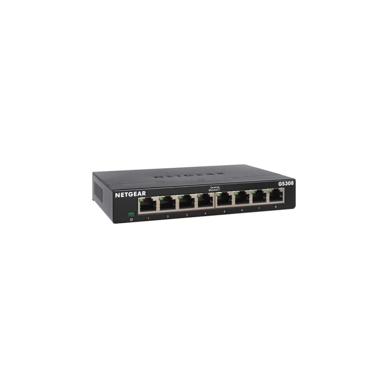 Netgear GS308-300PES, Switch(schwarz)