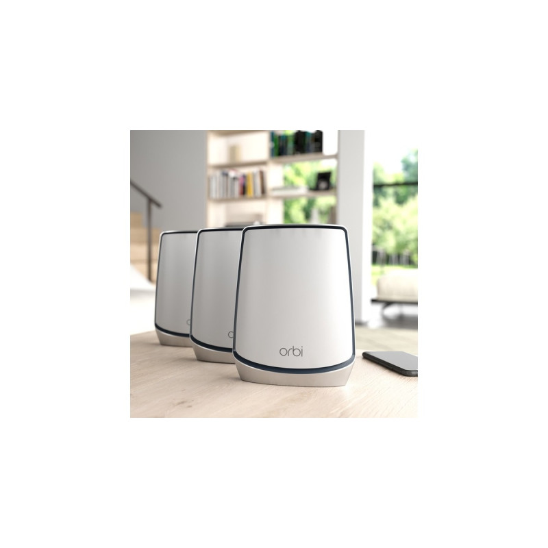 Netgear Orbi RBK853 3er Set, Mesh Router(1x Router (RBR850), 2x Satellit (RBS850))