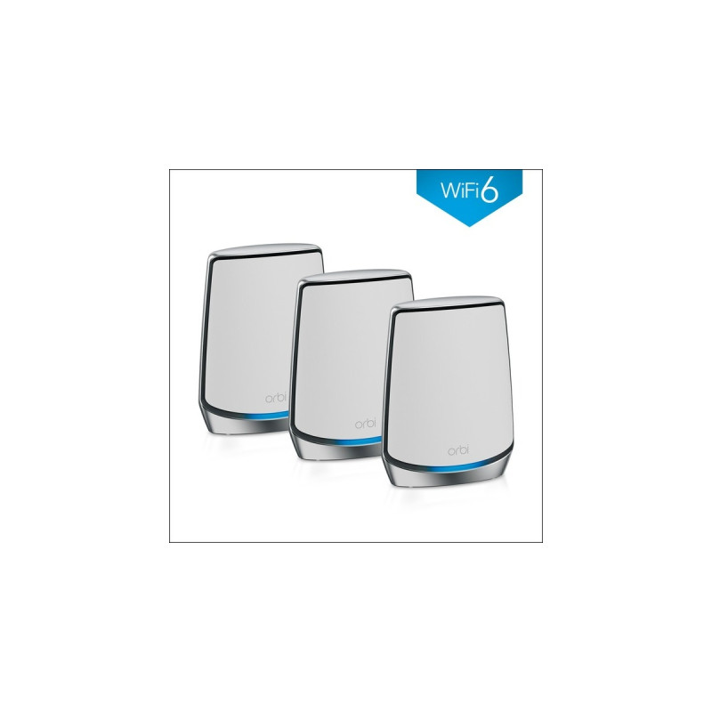 Netgear Orbi RBK853 3er Set, Mesh Router(1x Router (RBR850), 2x Satellit (RBS850))