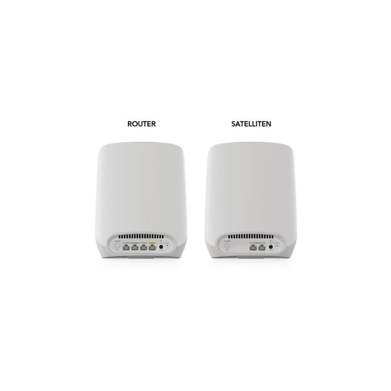 Netgear Orbi WiFi6 Tri-Band Mesh System 2er Set, Mesh Router(weiß)