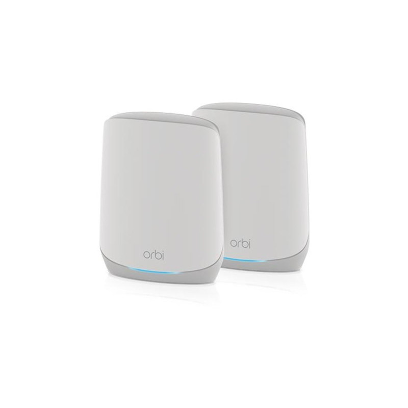 Netgear Orbi WiFi6 Tri-Band Mesh System 2er Set, Mesh Router(weiß)
