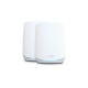 Netgear Orbi WiFi6 Tri-Band Mesh System 2er Set, Mesh Router(weiß)