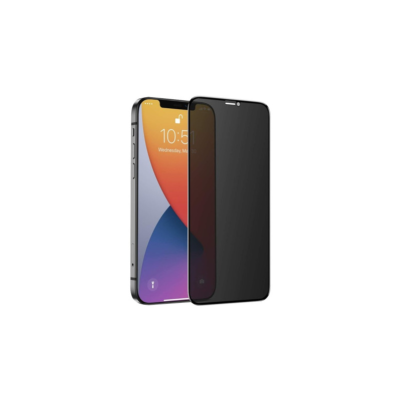 Nevox NEVOGLASS 3D PRIVACY, Schutzfolie(schwarz, iPhone 12 | 12 Pro)