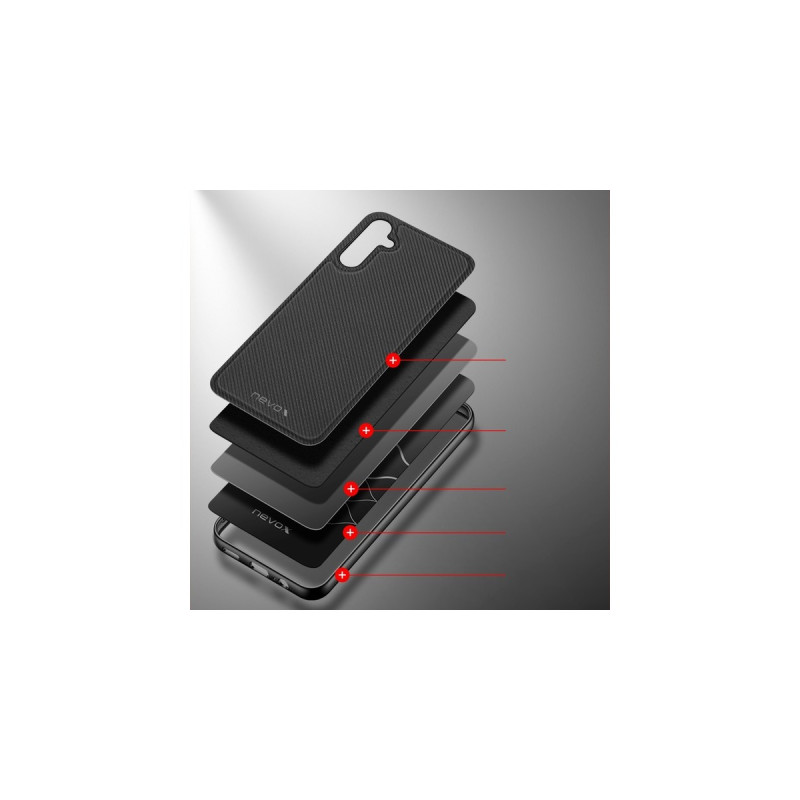 Nevox StyleShell NYLO, Handyhülle(schwarz, Samsung Galaxy A15 5G / A15 4G)