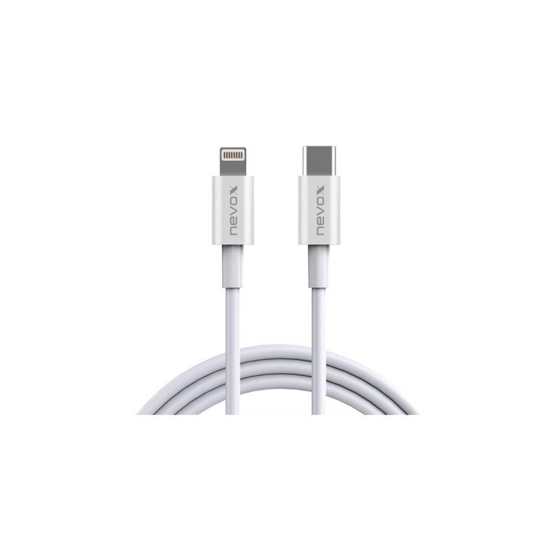 Lightning Stecker(weiß, 1 Meter, PD, gesleevt)