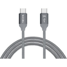 USB-C Stecker(grau, 1 Meter, PD, Laden mit bis zu 100 Watt)