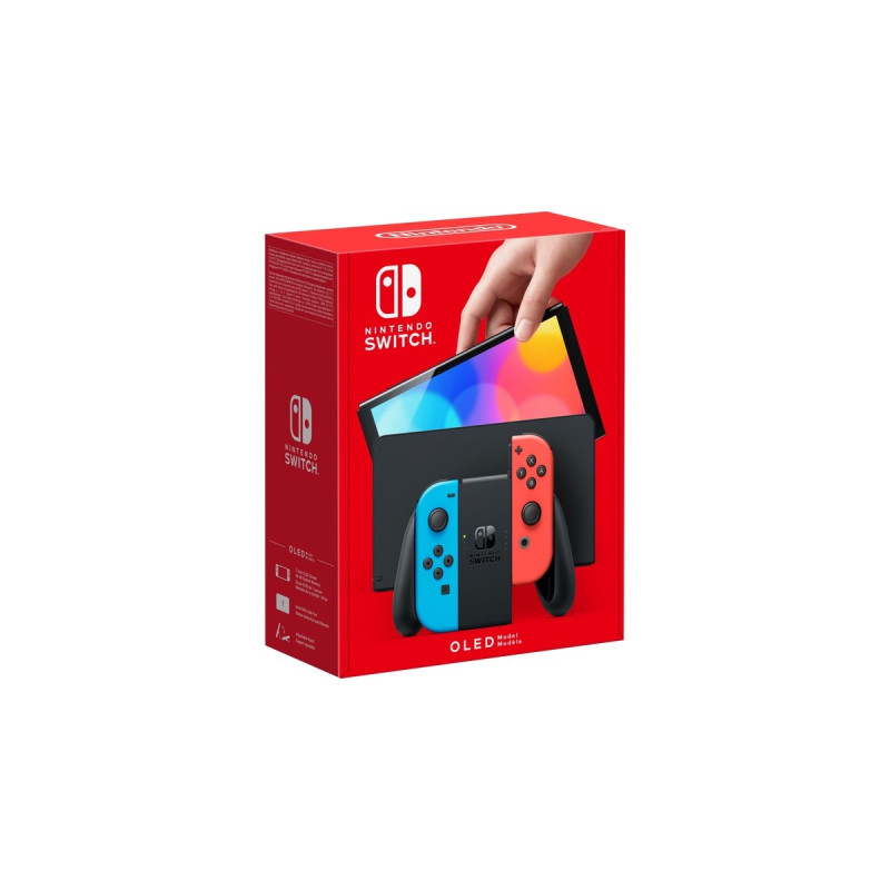 Nintendo Switch (OLED-Modell), Spielkonsole(neon-rot/neon-blau)