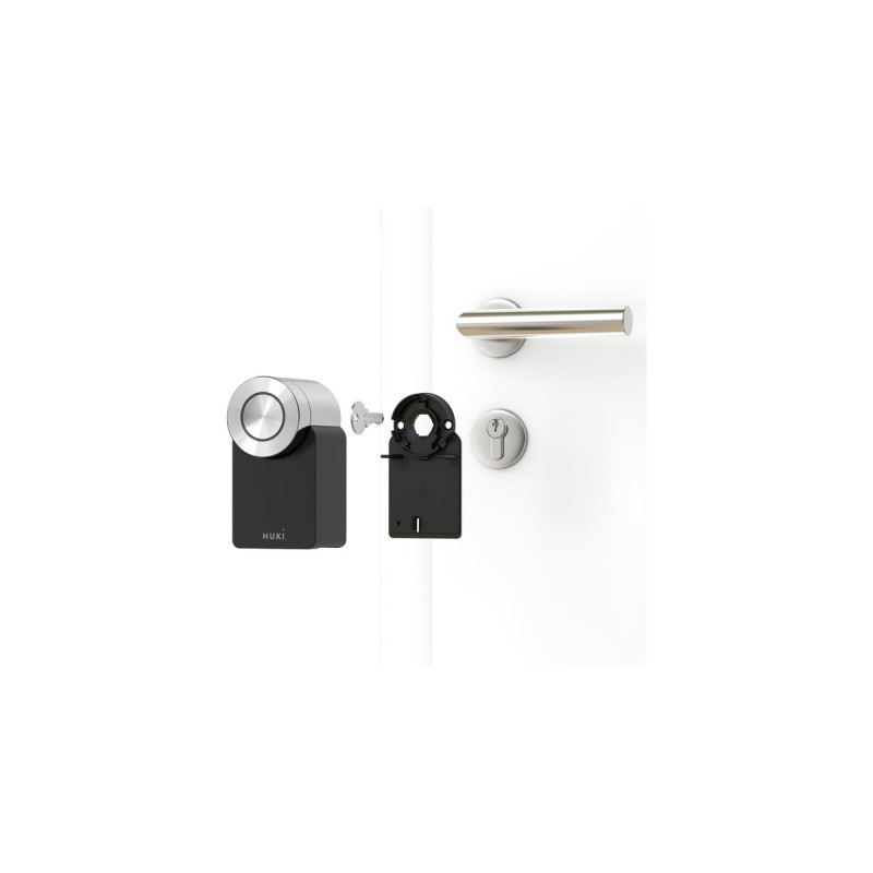 Nuki Smart Lock Pro, elektronisches Türschloss(schwarz, 4. Genertation)
