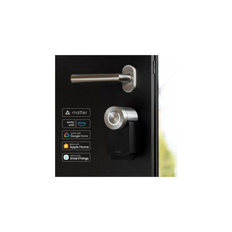 Nuki Smart Lock Pro, elektronisches Türschloss(schwarz, 4. Genertation)