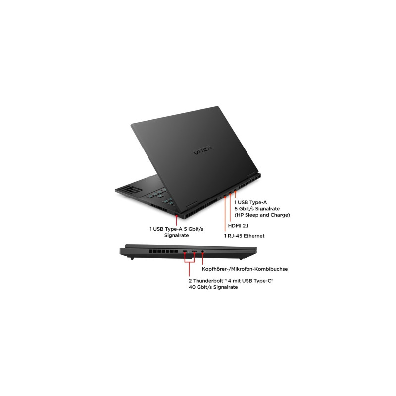 OMEN 16-xd0174ng, Gaming-Notebook(schwarz, ohne Betriebssystem, 40.9 cm (16.1 Zoll) & 144 Hz Display, 512 GB SSD)