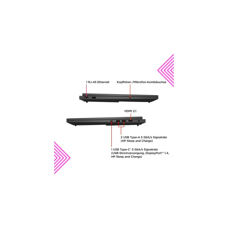 OMEN 16-xd0174ng, Gaming-Notebook(schwarz, ohne Betriebssystem, 40.9 cm (16.1 Zoll) & 144 Hz Display, 512 GB SSD)