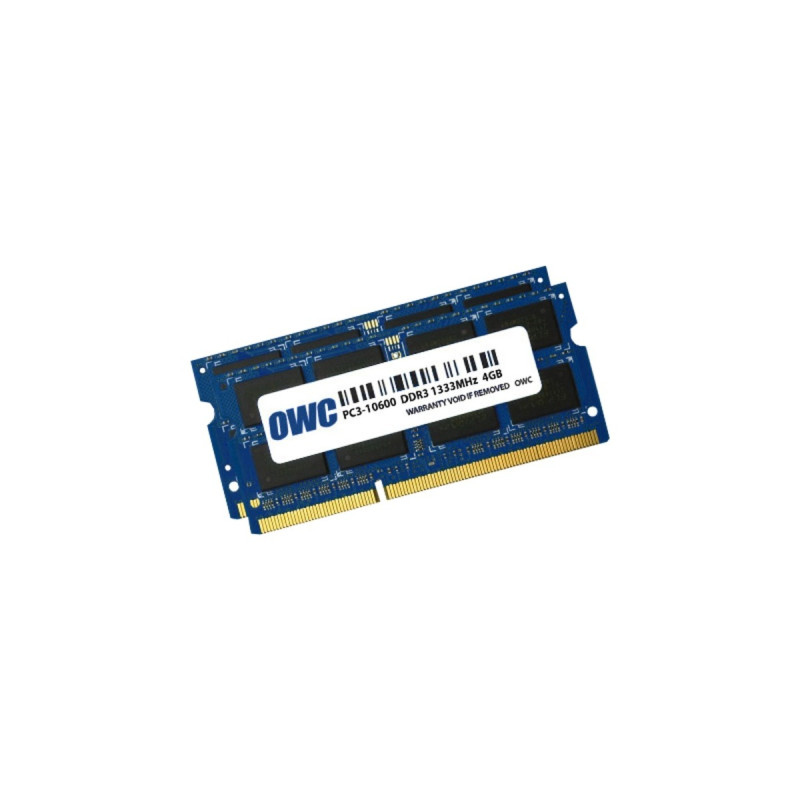 OWC SO-DIMM 8 GB DDR3-1333 (2x 4 GB) Dual-Kit, für MAC , Arbeitsspeicher(OWC1333DDR3S08S)