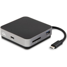 OWC USB-C Travel Dock, Dockingstation(grau/schwarz, HDMI, SD Kartenleser, USB-A)