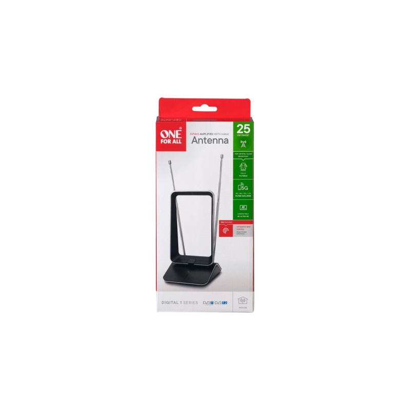 One for all DVB-T2 Zimmerantenne SV9465-5G(schwarz, DVB-T2 (HD))