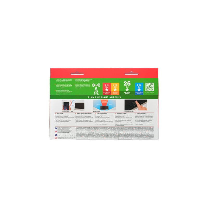 One for all DVB-T2 Zimmerantenne SV 9385(schwarz)