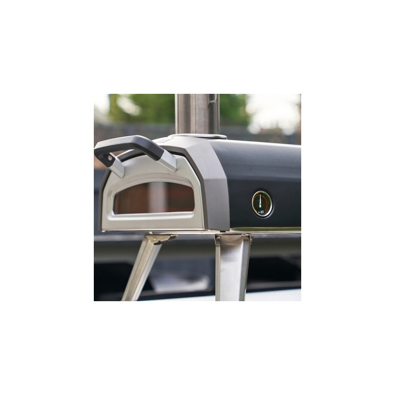 Ooni Karu 12G, Pizzaofen(schwarz/edelstahl, Multi-Brennstoff, für Pizzen bis ca. Ø 31cm)