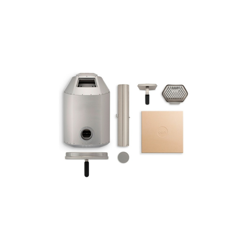 Ooni Karu 12, Pizzaofen(edelstahl, Multi-Brennstoff, für Pizzen bis ca. Ø 31cm)