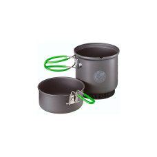 Optimus Terra Weekend HE Kochset 0.95 L, Topf-Set(grau/grün, 2-teilig)