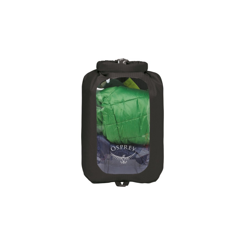 Osprey Ultralight Drysack 12 mit Sichtfenster, Packsack(schwarz)