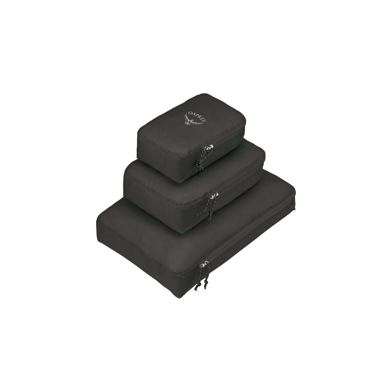 Osprey Ultralight Packing Cube Set, Tasche(schwarz, drei Packing Cubes Größe L, M und S)