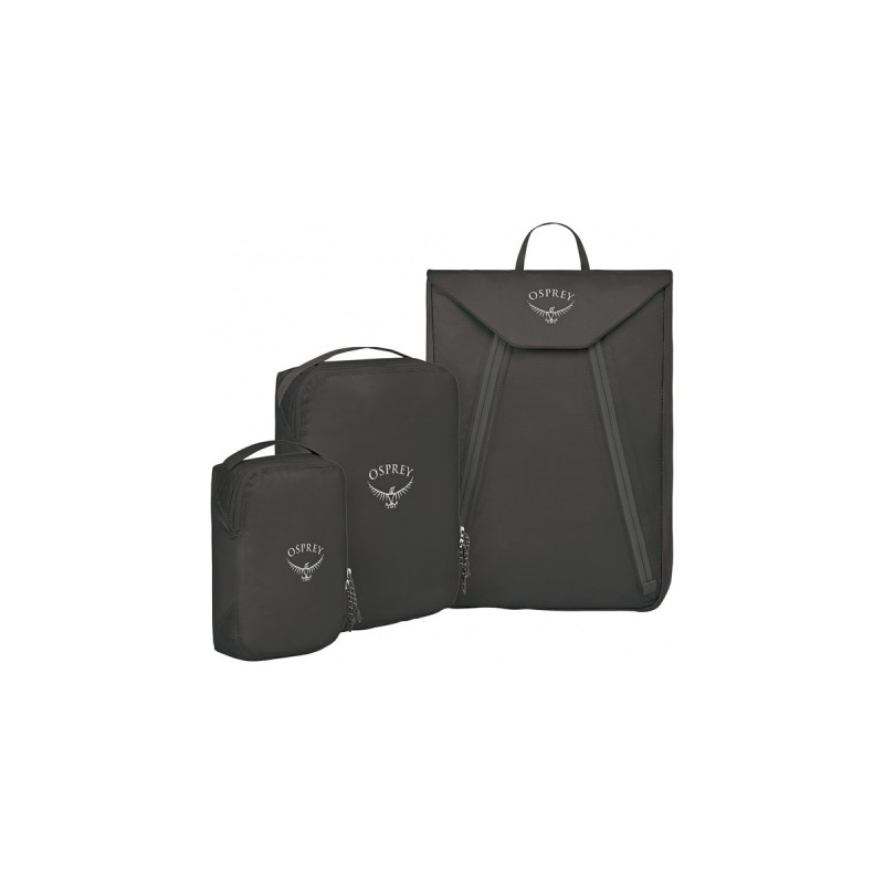 Osprey Ultralight Starter Set, Tasche(schwarz, 2 Packing Cubes, 1 Kleidermappe)